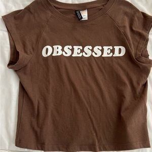 H&M cropped obsessed baby tee